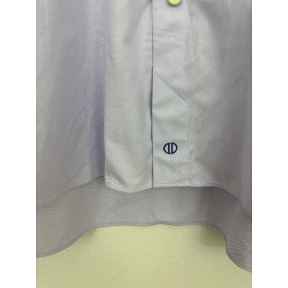 David Donahue Lavender Dress Shirt 18.5 34/35 Men’s Classic Cotton - Picture 2 of 7